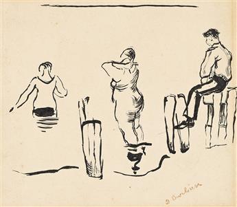 DAVID BURLIUK (1882 - 1967) Bathers.                                                                                                             